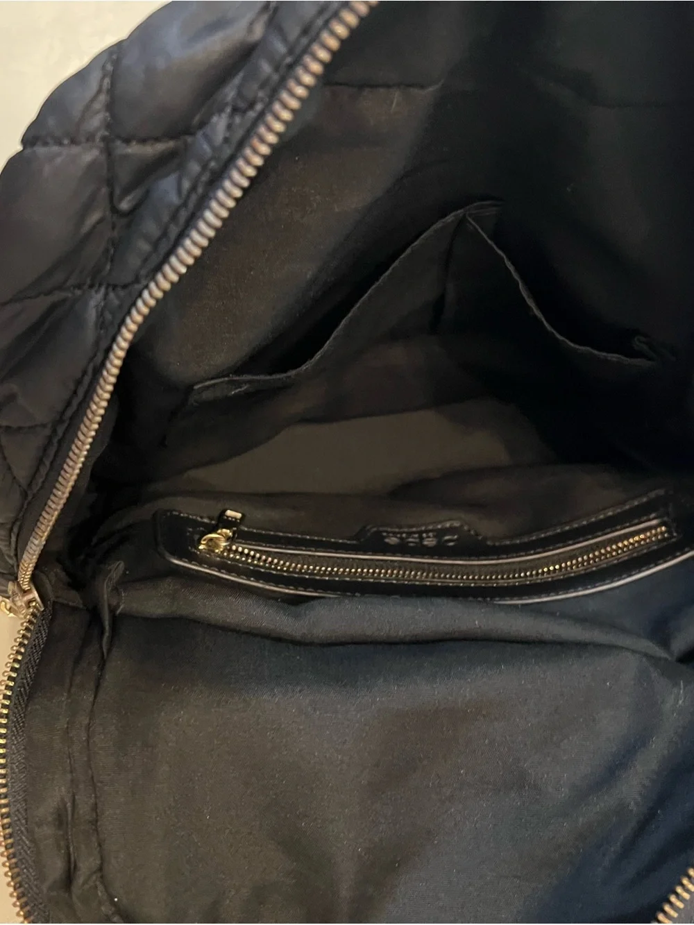 bebe Quilted Black Backpack